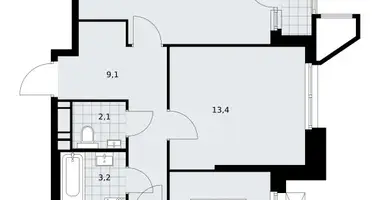 Apartamento 2 habitaciones en poselenie Sosenskoe, Rusia