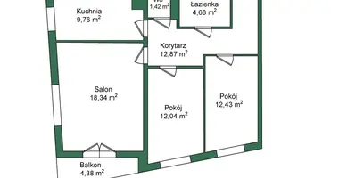 Apartamento 3 habitaciones en Varsovia, Polonia