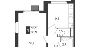1 room apartment in Leninsky District, Russia