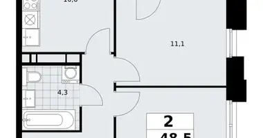 Apartamento 2 habitaciones en poselenie Sosenskoe, Rusia