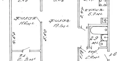 Mieszkanie 2 pokoi w Mińsk, Białoruś