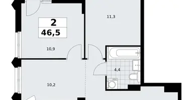 2 room apartment in Troitsk, Russia