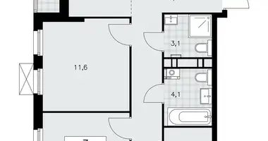 Apartamento 3 habitaciones en Moscú, Rusia