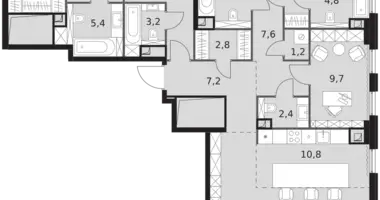 Apartamento 6 habitaciones en North-Western Administrative Okrug, Rusia