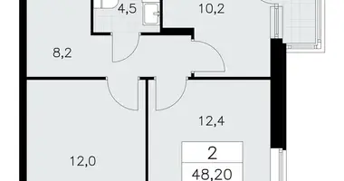 Apartamento 2 habitaciones en poselenie Sosenskoe, Rusia