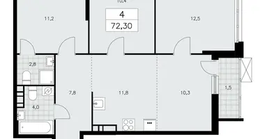 Appartement 4 chambres dans Moscou, Fédération de Russie