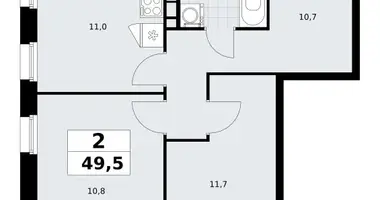 Apartamento 2 habitaciones en Postnikovo, Rusia