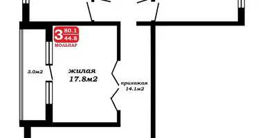 3 room apartment in Minsk, Belarus