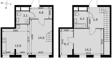 Wohnung 3 zimmer in Razvilka, Russland