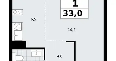 1 room apartment in Troitsk, Russia