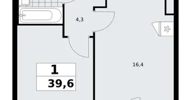 Apartamento 1 habitación en poselenie Sosenskoe, Rusia