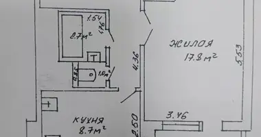 Mieszkanie 1 pokój w Czyść, Białoruś