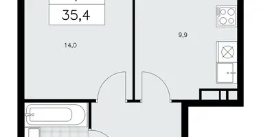 Apartamento 1 habitación en poselenie Sosenskoe, Rusia