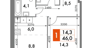 Appartement 2 chambres dans Konkovo District, Fédération de Russie