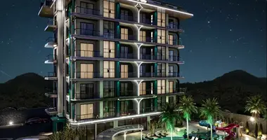 2 room apartment with elevator, with sea view, with swimming pool in Demirtas, Turkey