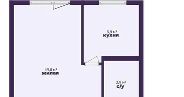 Appartement 1 chambre dans Salihorsk, Bélarus