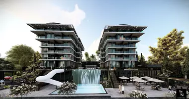 Dúplex 4 habitaciones con aparcamiento, con ascensor, con la piscina en Alanya, Turquía