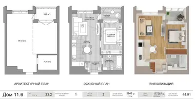 1 room apartment in Minsk, Belarus