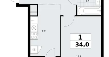 Apartamento 1 habitación en Postnikovo, Rusia