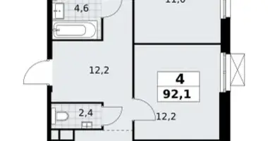 Apartamento 4 habitaciones en South-Western Administrative Okrug, Rusia