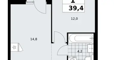 Apartamento 1 habitación en poselenie Sosenskoe, Rusia