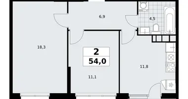 Apartamento 2 habitaciones en South-Western Administrative Okrug, Rusia