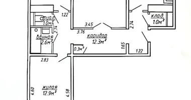 Apartamento 3 habitaciones en Minsk, Bielorrusia