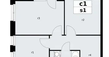 Apartamento 2 habitaciones en poselenie Sosenskoe, Rusia