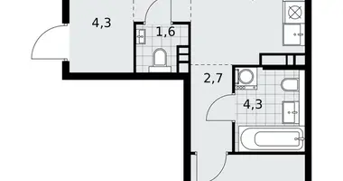 Apartamento 3 habitaciones en poselenie Sosenskoe, Rusia