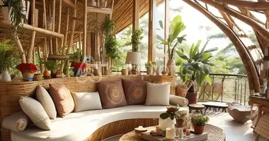 Villa  mit Balkon, mit Möbliert, mit Klimaanlage in Semarapura, Indonesien