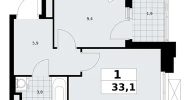 Квартира 1 комната в поселение Сосенское, Россия