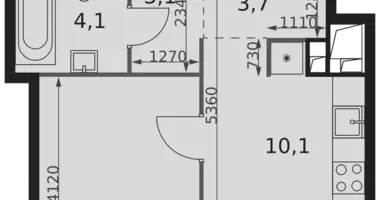 Apartamento 1 habitación en Moscú, Rusia