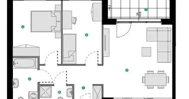 Apartamento 3 habitaciones en Danzig, Polonia