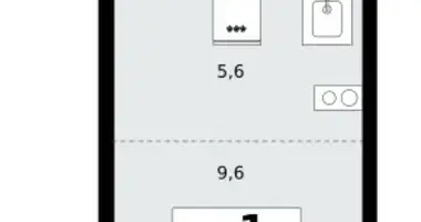 Квартира 1 комната в Северный административный округ, Россия
