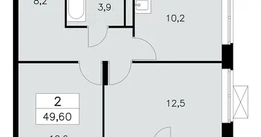 Apartamento 2 habitaciones en poselenie Sosenskoe, Rusia