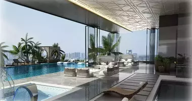 Пентхаус 2 комнаты  со стеклопакетами, с балконом, с мебелью в Дубай, ОАЭ