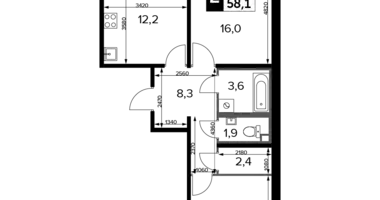 Appartement 2 chambres dans Nekrasovka District, Fédération de Russie