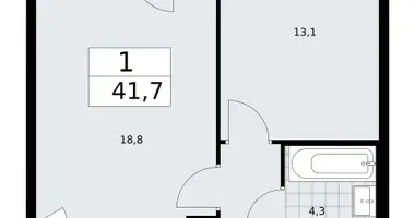 Apartamento 1 habitación en Troitsk, Rusia