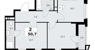 Appartement 2 chambres dans poselenie Sosenskoe, Fédération de Russie