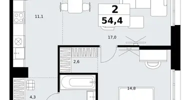Wohnung 2 zimmer in Kommunarka, Russland