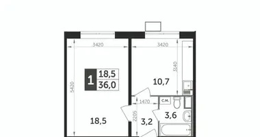 1 room apartment in Leninsky District, Russia