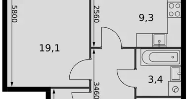 Appartement 1 chambre dans Razvilka, Fédération de Russie