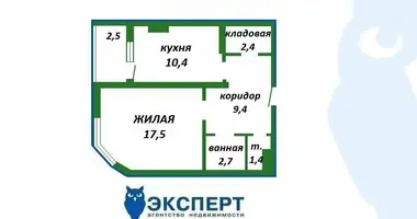 1 room apartment in Zhdanovichy, Belarus