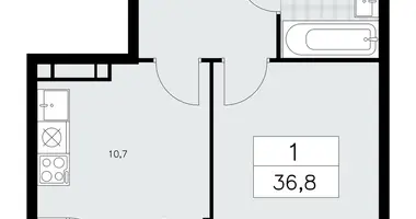 Apartamento 1 habitación en poselenie Sosenskoe, Rusia