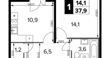 Appartement 1 chambre dans Khimki, Fédération de Russie