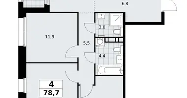 Wohnung 4 zimmer in Kommunarka, Russland