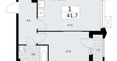 1 room apartment in Troitsk, Russia