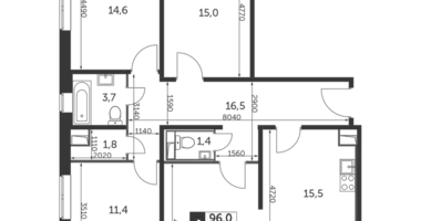 Mieszkanie 4 pokoi w Nekrasovka District, Rosja