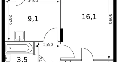 Apartamento 1 habitación en Sapronovo, Rusia