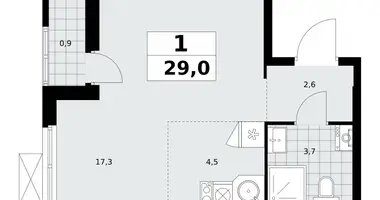 Mieszkanie 1 pokój w poselenie Sosenskoe, Rosja